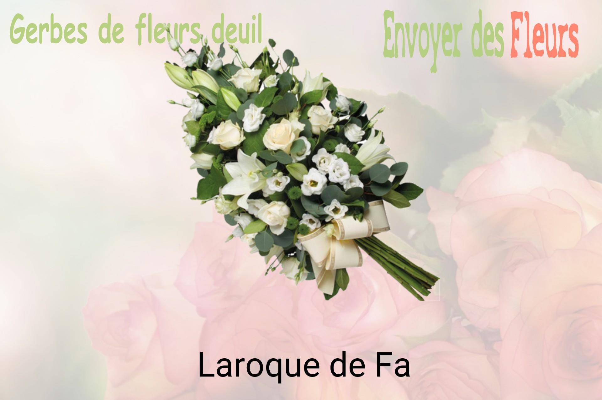 Gerbe de fleurs de deuil livrée à Laroque-de-Fa